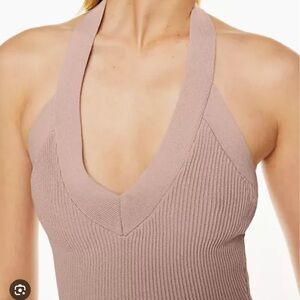 aritzia babaton graffith sculpt knit top halter